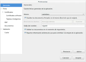 Preferencias de Sinadura Preferencias de Sinadura