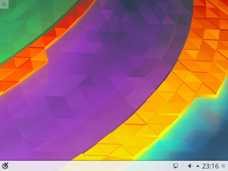 Arch Linux with KDE desktop environment installed with alis