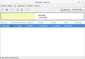 Redimiensionado de patición con GParted Redimiensionado de patición con GParted