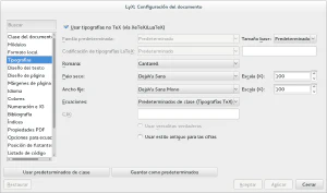 Tipografías, LyX Tipografías, LyX