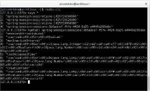 Contenido sesión en redis Contenido sesión en redis