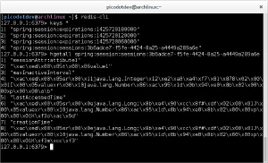 Contenido sesión en redis Contenido sesión en redis