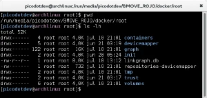 Directorio raíz de docker Directorio raíz de docker