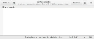 Contenido de un archivo de texto