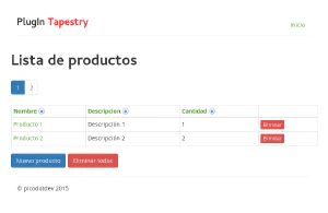 Componente Grid de Tapestry