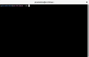 Terminal de GNOME con el intérprete de comandos bash