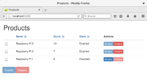 Listado de productos Listado de productos