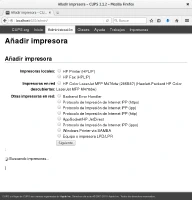 Asistente añadir impresora en CUPS