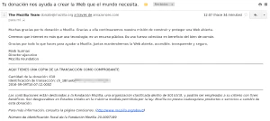 Donación Mozilla Donación Mozilla