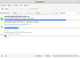 Descarga de macOS mediante torrent