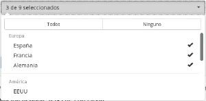 Multiselect con opciones Todos y Ninguno Multiselect con opciones Todos y Ninguno