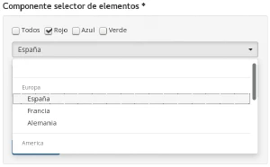 Componente selector con bootstrap-select