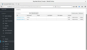 Keycloak users