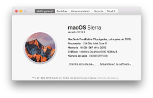 Información del sistema macOS