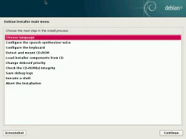 Debian installer in graphical mode