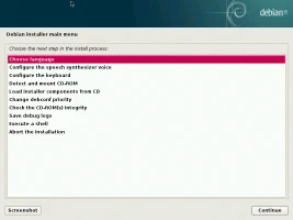 Debian installer in graphical mode