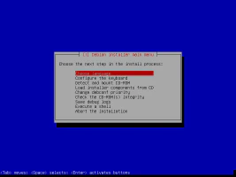 Instalador de Debian en modo texto
