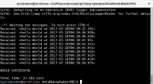 Aplicación de ejemplo recibiendo mensajes Aplicación de ejemplo recibiendo mensajes