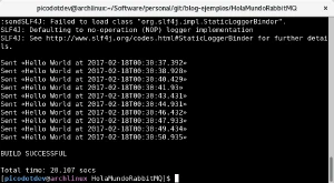 Aplicación de ejemplo enviando mensajes Aplicación de ejemplo enviando mensajes