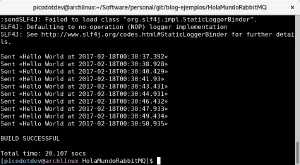 Aplicación de ejemplo enviando mensajes Aplicación de ejemplo enviando mensajes