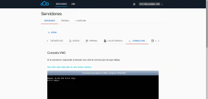Acceso mediante consola VNC