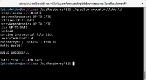 Ejemplo Hello World con Java en la Raspberry Pi