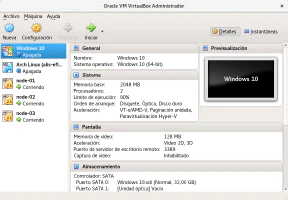 Máquinas virtuales de los nodos del _cluster_ de Docker Swarm Máquinas virtuales de los nodos del _cluster_ de Docker Swarm