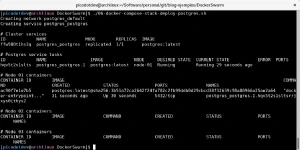 Deploy del stack de postgres Deploy del stack de postgres