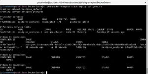 Deploy del stack de postgres Deploy del stack de postgres