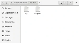 Archivos de volúmenes en el sistema de archivos del host