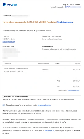 Donación GNOME Donación GNOME