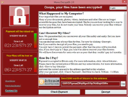 Captura del ransomware WannaCry en un sistema infectado