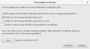 Añadir certificado de CA