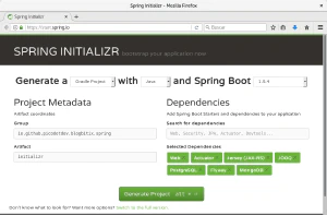 Generador de proyectos Spring Initalizr