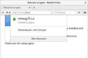 Sitio web con certificado de Let's Encrypt