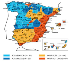 Mapa de dureza del agua