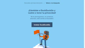 Cámbiate a DuckDuckGo Cámbiate a DuckDuckGo