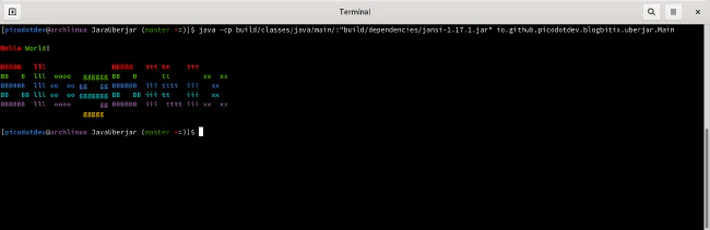 Aplicación de ejemplo ejecutada con classpath Aplicación de ejemplo ejecutada con classpath