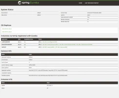 Servicios registrados en el servicio de registro y descubrimiento
