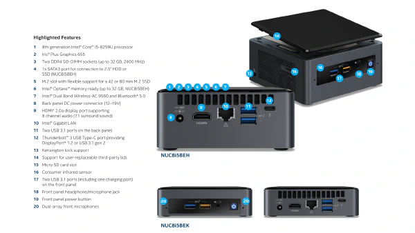 Intel NUC Bean Canyon (tall)