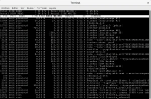 Datos escritos por procesos del sistema