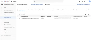 Cuenta de servicio de Google