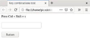 Ejemplo combinaciones de teclas Ejemplo combinaciones de teclas