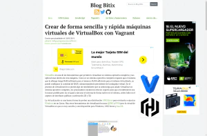 Diseño de Blog Bitix después de hacer algunos cambios