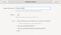 Formatear dispositivo de almacenamiento Formatear dispositivo de almacenamiento