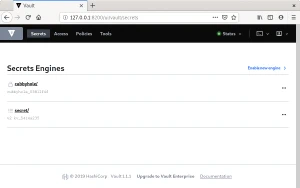 Interfaz gráfica de Vault