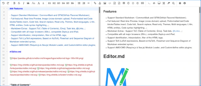 Editor JavaScript de markdown