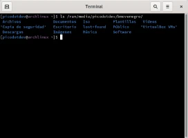 Directorios de usuario en disco USB externo