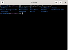Directorios de usuario en disco USB externo Directorios de usuario en disco USB externo