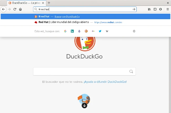 Barra de búsqueda inteligente de Firefox
